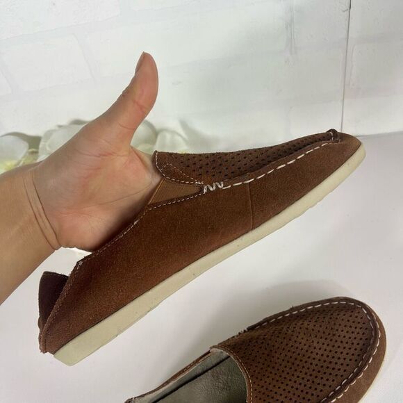 Olukai womens Loafers size 9 Brown Leather - Picture 10 of 15
